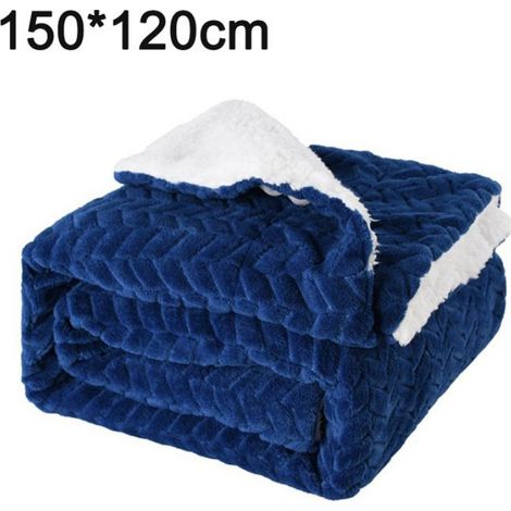 1 Couverture, Double face, Laine Sherpa, Lavable, Anti-plis, Salon Chambre Voiture (1/3)