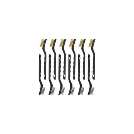 Lot de 12 Mini Brosses Métalliques en Acier Inoxydable Brosse pour Nettoyage en Laiton pour Nettoyer Frottement et Rouille des Scories de Soudage (1/5)