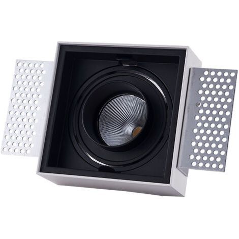 Éclairage encastré carré sans cadre haute luminosité CRI 95+ Downlight projecteur rotatif à intensité variable (1/5)