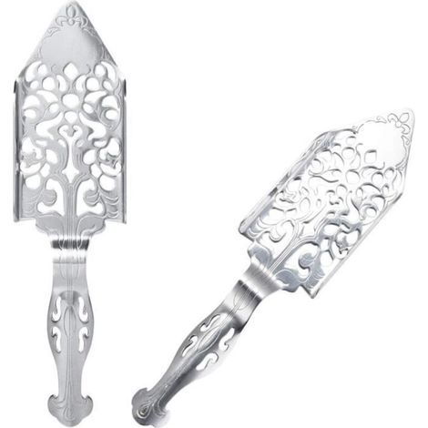 Stainless Steel Absinthe Spoons - Set of 2 - Sugar, Tea, and Coffee Filter (1/4)
