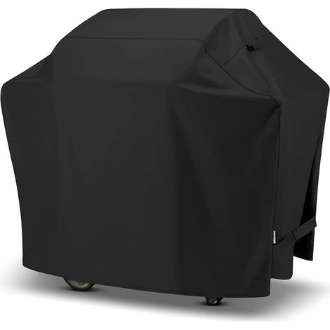 VURAHOME - Housse de barbecue 55 pouces, housse de barbecue à gaz imperméable et résistante aux UV et à la décoloration, protection contre les intempéries pour les grilles Kenmore et plus, noir (1/5)