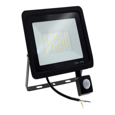 royaluxe-Projecteur LED 50W Noir détecteur de mouvement extérieur IP65 Température de Couleur: Blanc froid 6500K (1/4)