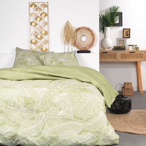 Today Sunshine parure de lit floral vert 240x260 cm (1/3)