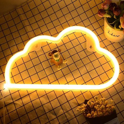 Neon-LED-Schilder zur Wanddekoration, USB- oder batteriebetrieben, Neonbeleuchtung fürs Schlafzimmer, dekorative Neon-LED-Lichterketten für Weihnachten, Partys, Mädchenwohnzimmer (rosa) (1/4)