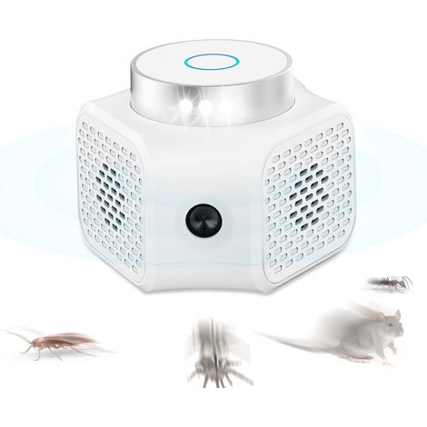 Ultrason Souris et Rats Puissant à Large Portée, 360° Répulsif Rat, Quatre Modes de Fonctionnement, Couvrant Une Surface de 100 Mètres Carrés Effets pour Rats, Souris, Campagnols et Loirs (1/5)