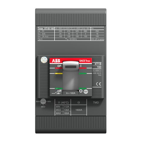 Interruttore magnetotermico differenziale 4p 160a 18ka rc abb xt1b160rc