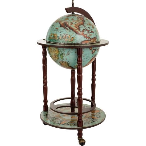 Mueble botellero globo terráqueo 44,3x44,3x87 (1/5)