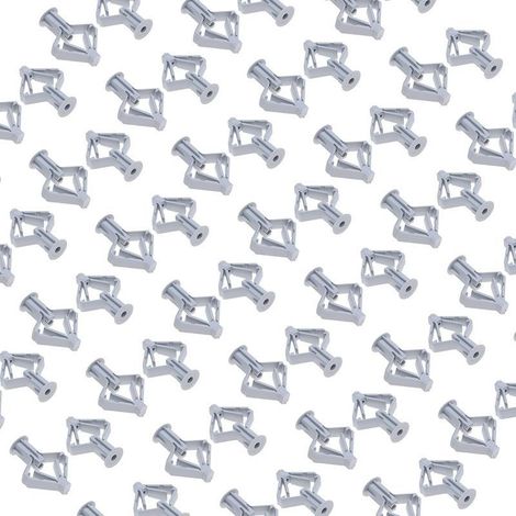 50 Pièces Cheville murale en, M8x50mm Universel Bouchons d'extension, Cheville à Cavité Expansible, Manche en Plastique, Raccord d'ancrage en Nylon pour Argile, Plaque de Plâtre (1/5)