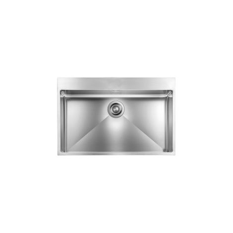 CM 012046XCSSP Filoraggiato Mix Lavello da Incasso Monovasca Acciaio Inox Satinato con Foro per Rubinetteria (77x50 cm) colore Acciaio inox (1/5)