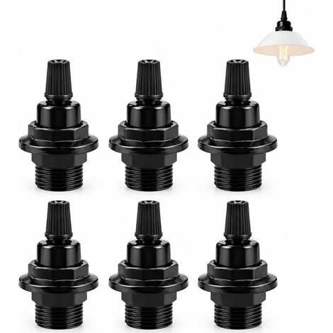 6Pcs Douille Ampoule E14 à Visser 250V 2A en Bakélite Douille, Noires (1/5)