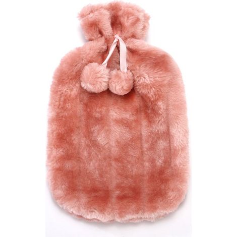 Bouillotte 2L bouillotte chauffante bouillotte adulte enfant bouillotte isolante bouillotte lit peluche bouillotte, rose (1/3)