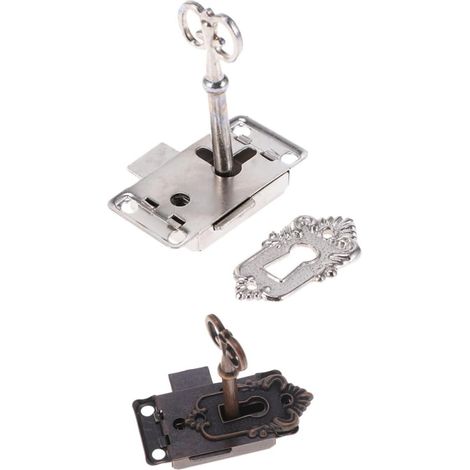 Hemobllo Lot de 2 serrures pour meubles anciens (1/5)