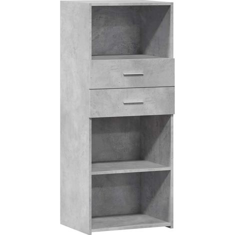 Credenza buffet cassettiera mobile contenitore organizer cucina soggiorno soggiorno alto 50 x 42,5 x 124 cm derivati del legno grigio 020034448