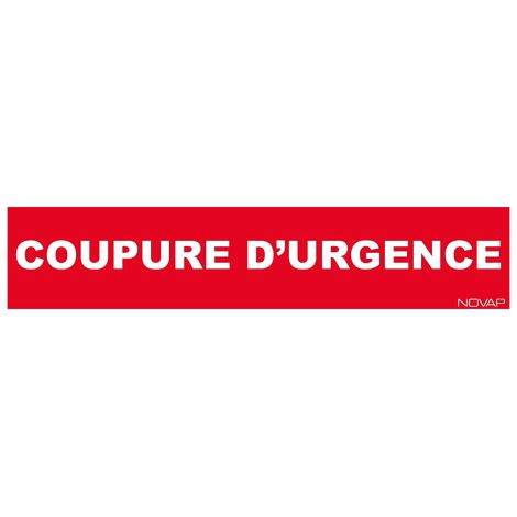 Panneau Coupure d'urgence - Rigide 330x75mm - 4121000