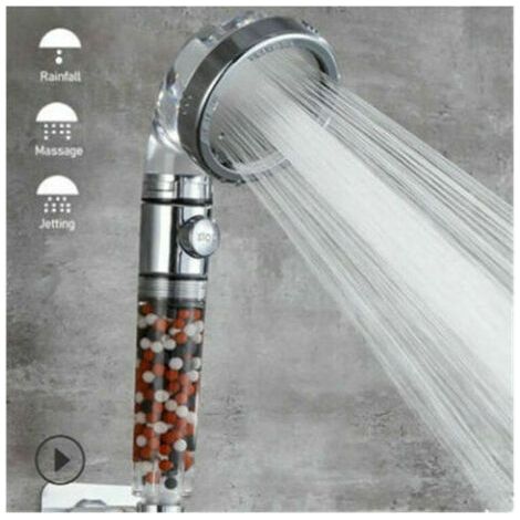 Soffione doccia con filtro ad alta pressione e 3 modalità di risparmio idrico, indispensabile per la casa. (1/5)