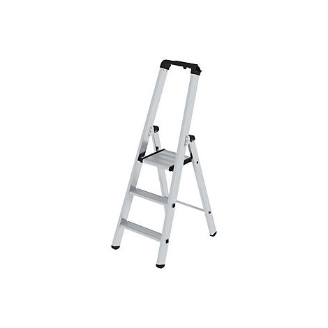 Escalera tipo tijera de peldaños planos  ascenso por un lado 