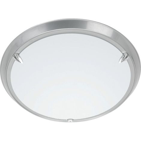 Brilliant 90288/11 Livorno Plafonnier LED E27 60 W titane, blanc (1/3)