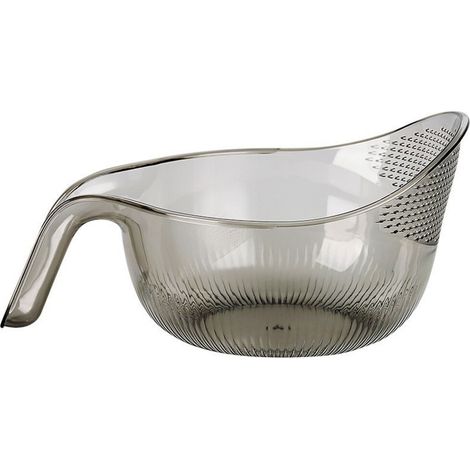 Colador funcional para lavar arroz, recipiente de drenaje - Gris (1/5)