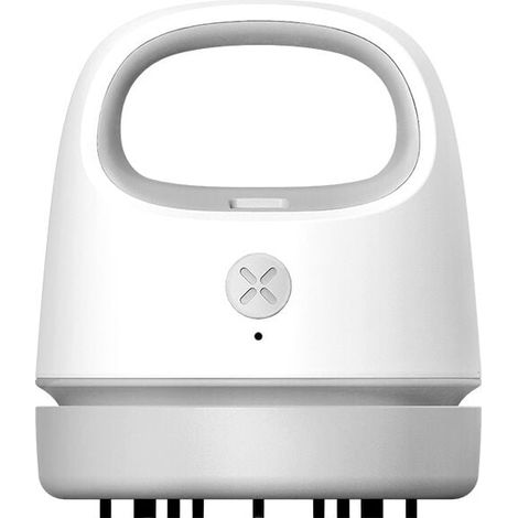 Mini-Tischstaubsauger, wiederaufladbar: per USB wiederaufladbar, tragbar, kabellos, 360° drehbar, Mini-Handstaubsauger für Schule, Zuhause, Büro (grau) (1/4)