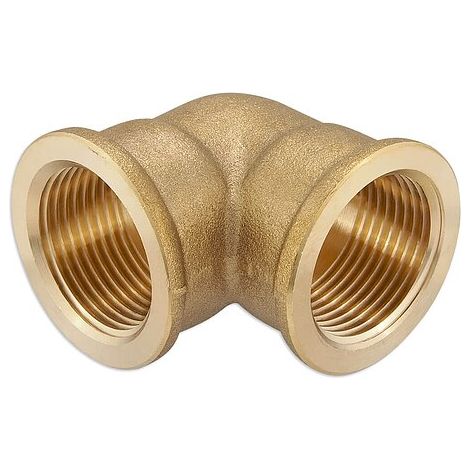 Messing Gewindefitting-Winkel 90° - 3/8'' IG x 3/8'' IG (1/2)
