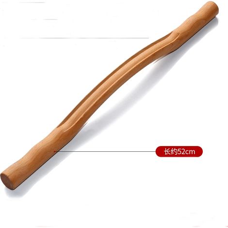 Bâtonnet Gua Sha en bambou et bois naturel neuf pour massage du cou, des épaules et du dos, thérapie par raclage, SPA, salon de beauté, barres en acier roulantes-AquaForge
