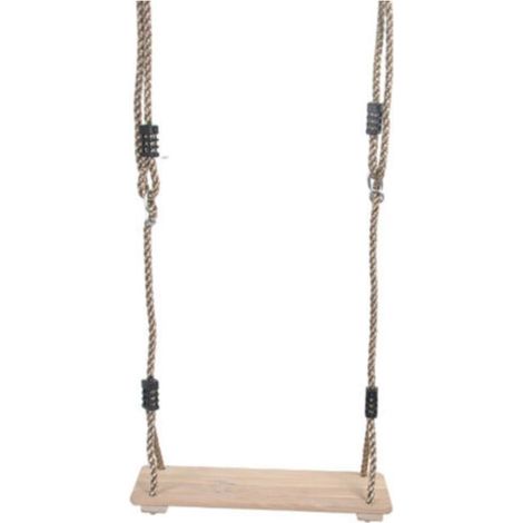 Balancelle Enfant en Bois de Pin Massif – 40 x 16 cm, Charge Max. 60 kg, Cordes Réglables 120–210 cm, Installation Rapide (1/4)