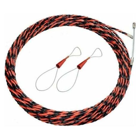 Aiguille Electricien 25M Tire Fil Electrique 5mm Diamètre Aiguille Tire Fil, rétractable d'installation pour tire Cable et rallonge en acier spiralé flexible tire fils electrique Tire fils d'électrici (1/5)