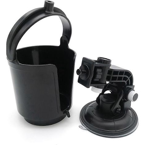 Support universel pour voiture (gobelet, bouteille, tasse) avec ventouse, en ABS noir, diamètre 85 mm (1/4)