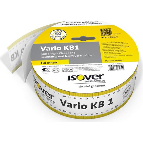 Isover Klebeband Vario KB1 60 mm x 40 m für Überlappungen