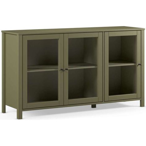 Mueble aparador 3 puertas modelo Alexis acabado verde, 142.2cm(ancho) 80cm(alto) 40cm (largo) (1/5)