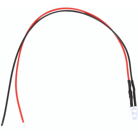 10 Stück 12V 5mm LED Leuchtdiode Kabel Mehrfarbiges LED-Lichtkabel 20cm 0,06W (Grün) (1/5)