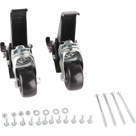 Kit de roulettes pour établi 300 kg (660 lb) - Roulettes rétractables robustes conçues pour les établis, les machines et les tables, lot de 2 (1/5)