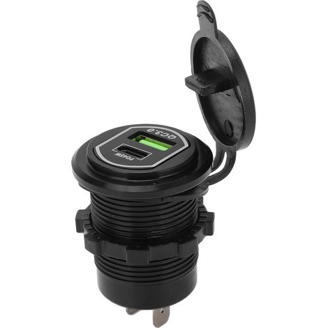 Chargeur Voiture USB Double Port Etanche Rapide 12-24V, Adaptateur Allume-Cigare 2 Prises, Charge Rapide pour Smartphones et Tablettes (1/5)