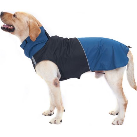 Chaqueta impermeable y reflectante con cuello alto para perros, ideal para perros pequeños, medianos y grandes. (1/5)