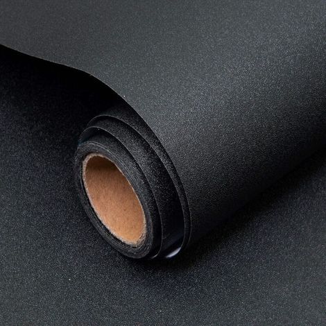 Papier Adhesif pour Meuble Noir 40 × 300 cm Papier Peint Adhesif Autocollant Mat Imperméable Film Vinyle Décoratif Cuisine Salon Chambre à Dormir (1/4)