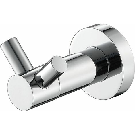 Gancio doppio in acciaio inox per accappatoio, asciugamano, cappello, vestaglia (1 pezzo) (1/5)