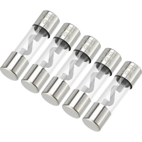 5Pcs 10X38Mm 0.39X1.50 Inch 40A Universal Agu Glass Fuse - Car Fuse Tube For Power Safety - Silver Tone Metal Tonalité Argentée, Transparent, 10X38Mm, 40A, 12-24V, Verre, Métal, Soufflage Rapide, Uni (1/5)