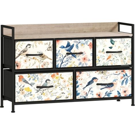 White 5-Drawer Chest for Bedroom Storage-Stylish and Functional Furniture Solution