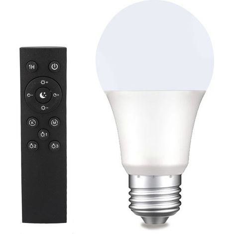 Ampoule LED E27 12W Intelligente Télécommande Dimmable Couleur Réglable 3000K-6500K Sans Application Idéal Salon (1/5)