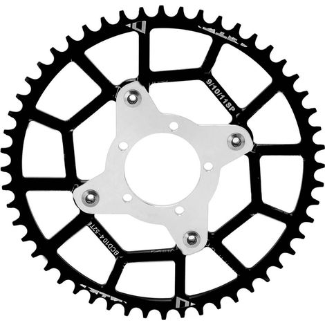 52T 104BCD Plattentelleradapter aus hochfester Aluminiumlegierung für Bafang BBS01 BBS02 Motor, Farbe: schwarz. (1/5)