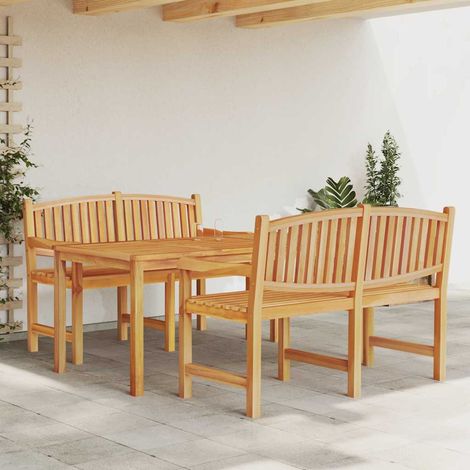 vidaXL 3 Piece Garden Dining Set Solid Wood Teak (1/5)
