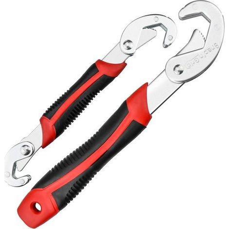 Lot de 2 Clés Réglables, Clé à Molette, Snap Grip Clé Universelle, Serre-Ecrou Multifonctionnelles, Kit de Clés Réglable 22-32mm, 15-32mm, 9-14mm (1/3)