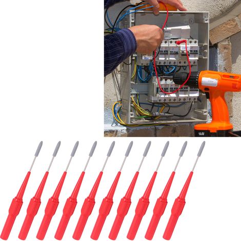 Drahtprüfspitze ohne Durchdringung mit 1 mm Stiftspitze, 4,0 mm Klinkenstecker, Kfz-Teilestecker 26.010 rot. (1/5)