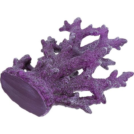 Sculpture Corail Artificiel en Résine Violet Décorations pour Petits Aquariums Accessoire Récif Corallien Réaliste Ornement Marin Polyvalent pour Aquarium et Décoration (1/5)