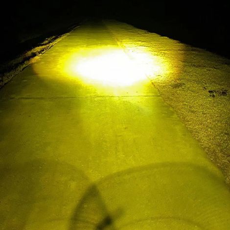 Phare Moto LED 12-80V Projecteur Lentille Double Feu Croisement/Route Lumière Jaune Blanche pour Moto Véhicule Électrique (1/5)