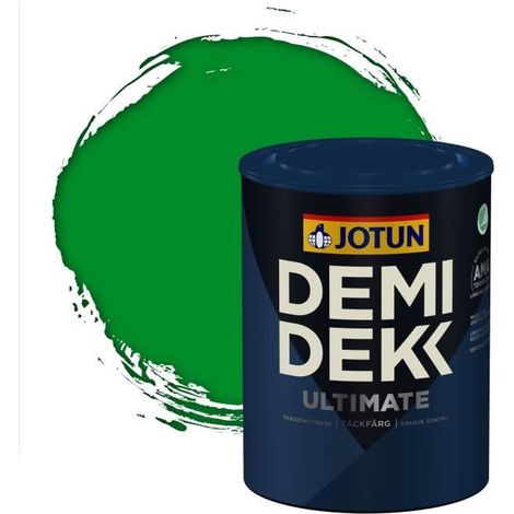 JOTUN - Peinture Bois, Lasure Opaque pour Extérieur et Intérieur Satinée - DEMI DEKK ULTIMATE - RAL 6037 - Vert Pur - 0,75L (1/2)
