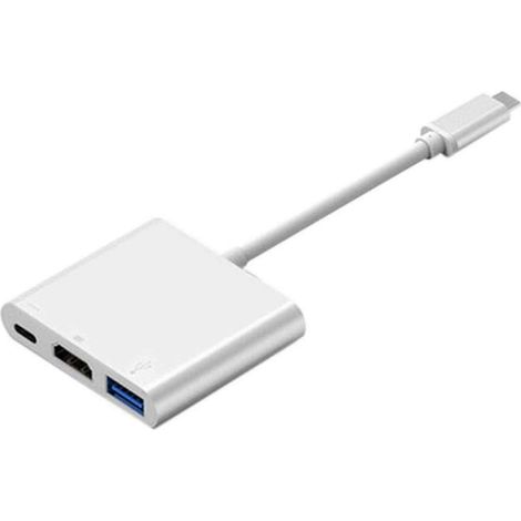 Hub USB-C Adaptateur multiport AV numérique USB 3.1 Type-C vers 1 HDMI 4K USB