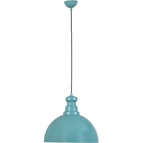 [GEBRAUCHT] B-Ware Pendelleuchte Kure Hängelampe Türkis Metall Leuchte ø 40 Cm E27 Led Lampe