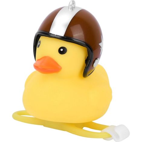 Sous-vélo moto canard jaune mignon avec casque, décoration vélo montagne, étoile marron (1/5)