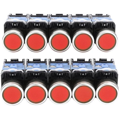 Interrupteur à bouton-poussoir plat autobloquant avec voyant lumineux, pour circuits de commande (1/5)